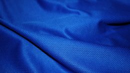 Blue moisture wicking textile