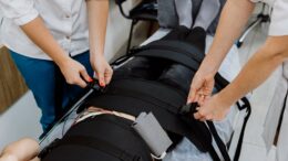 black medical straps hospital harness