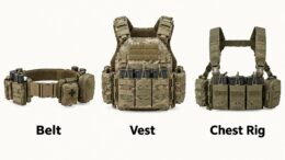 load-bearing gear: belt, vest, and chest rig