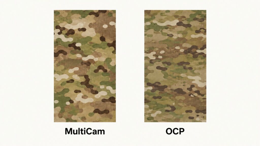 multicam pattern compared with OCP pattern side by side
