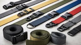 An assortment of nylon and polyester webbing