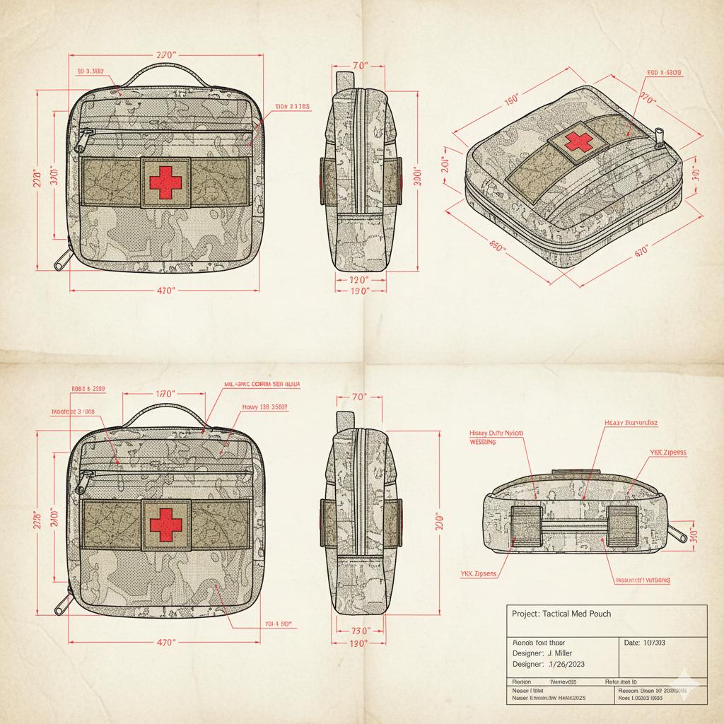 A project of a medical pouch.