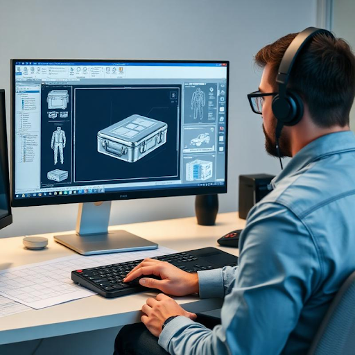 Design Engineer working on CAD software