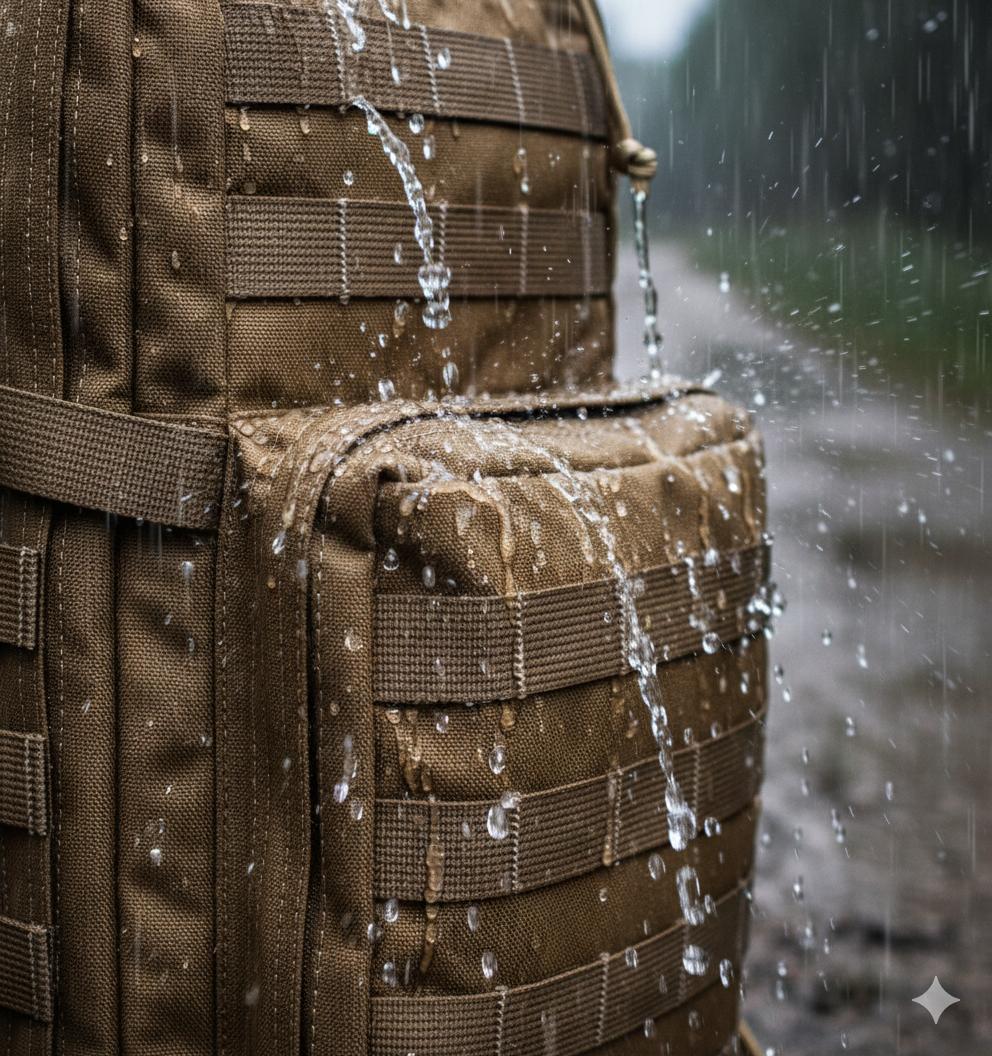 The Fieldtex backpack is made out of water-resistant material.